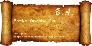 Borka Annabella névjegykártya